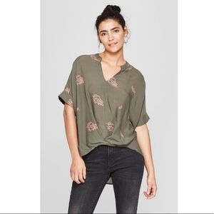 High-Low Hem Dolman Blouse